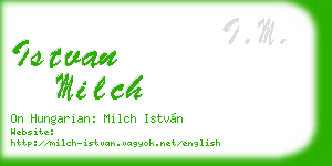 istvan milch business card